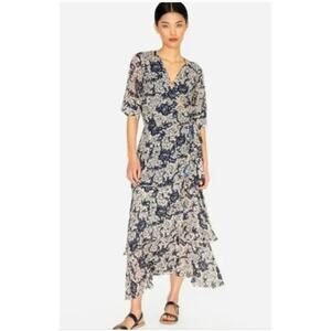 JOHNNY WAS Jade Sz M Medium Micha Mixed Floral Wrap Dress